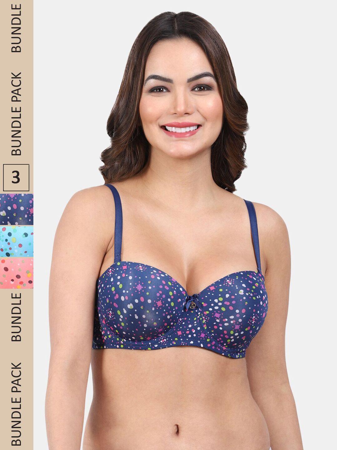 amour secret pack of 3 lightly padded all day comfort medium coverage seamless bra