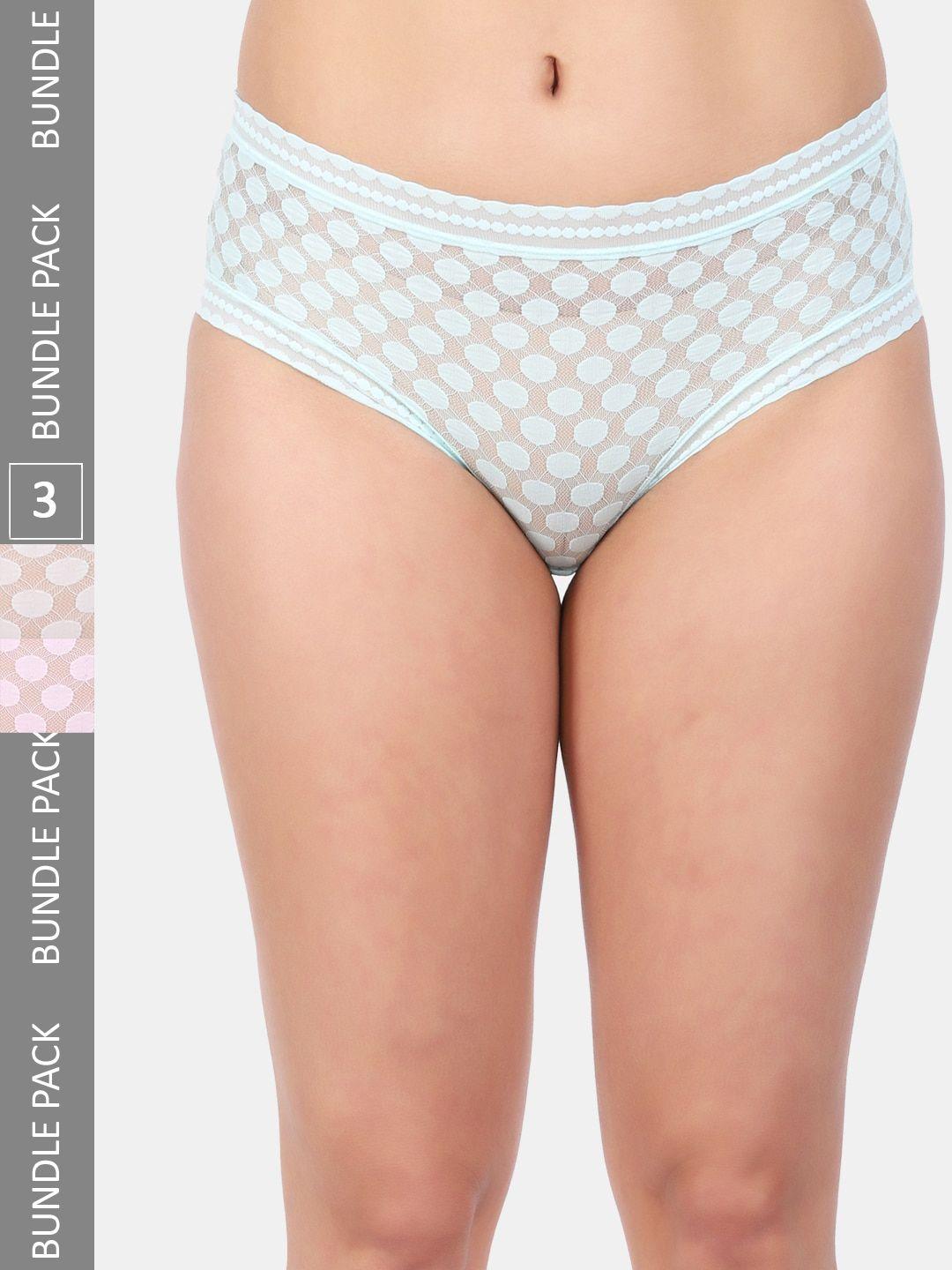 amour secret pack of 3 self-designed anti-bacterial mid-rise hipster modal briefs