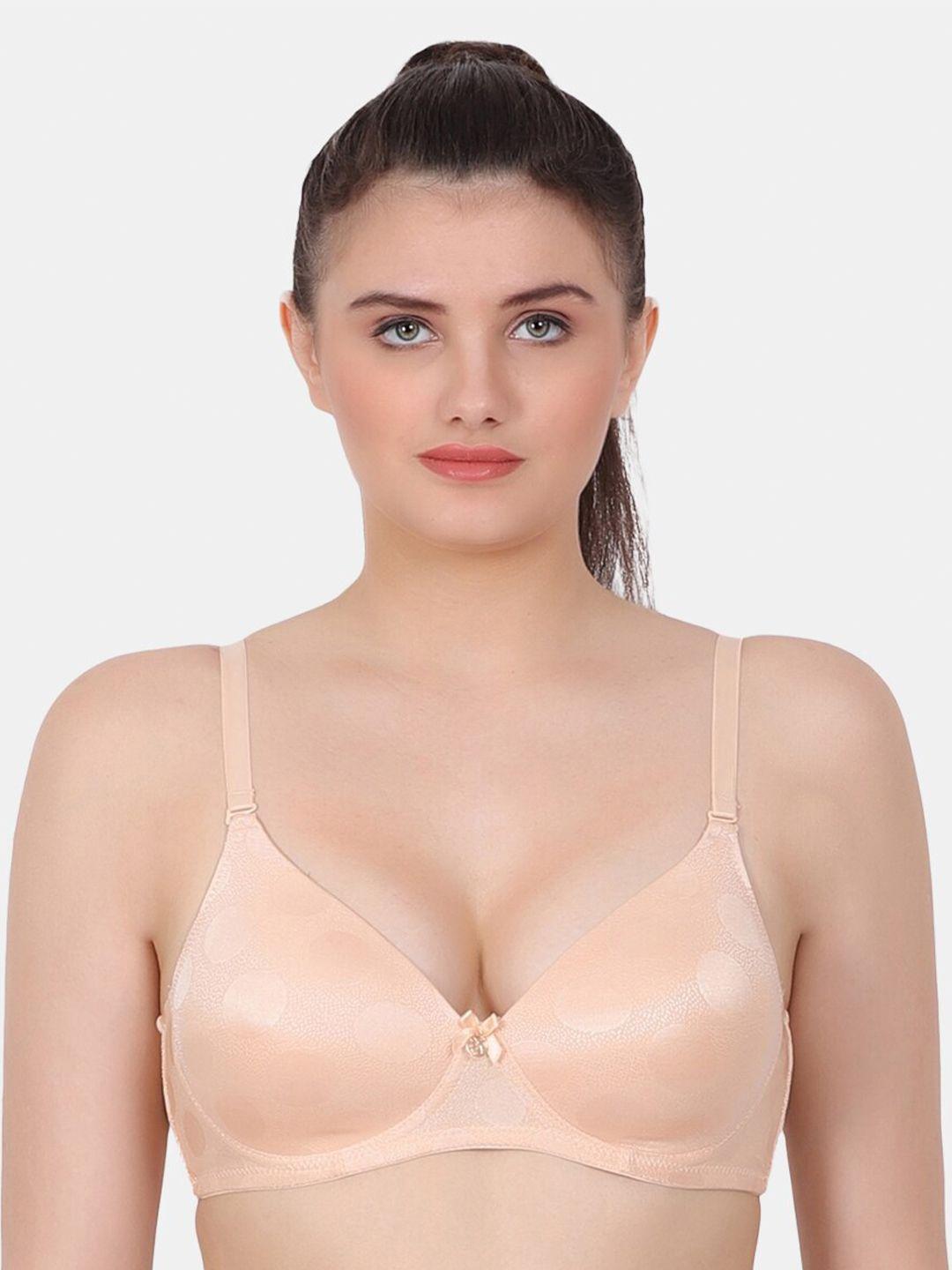 amour secret polka dot printed full coverage lightly padded everyday bra