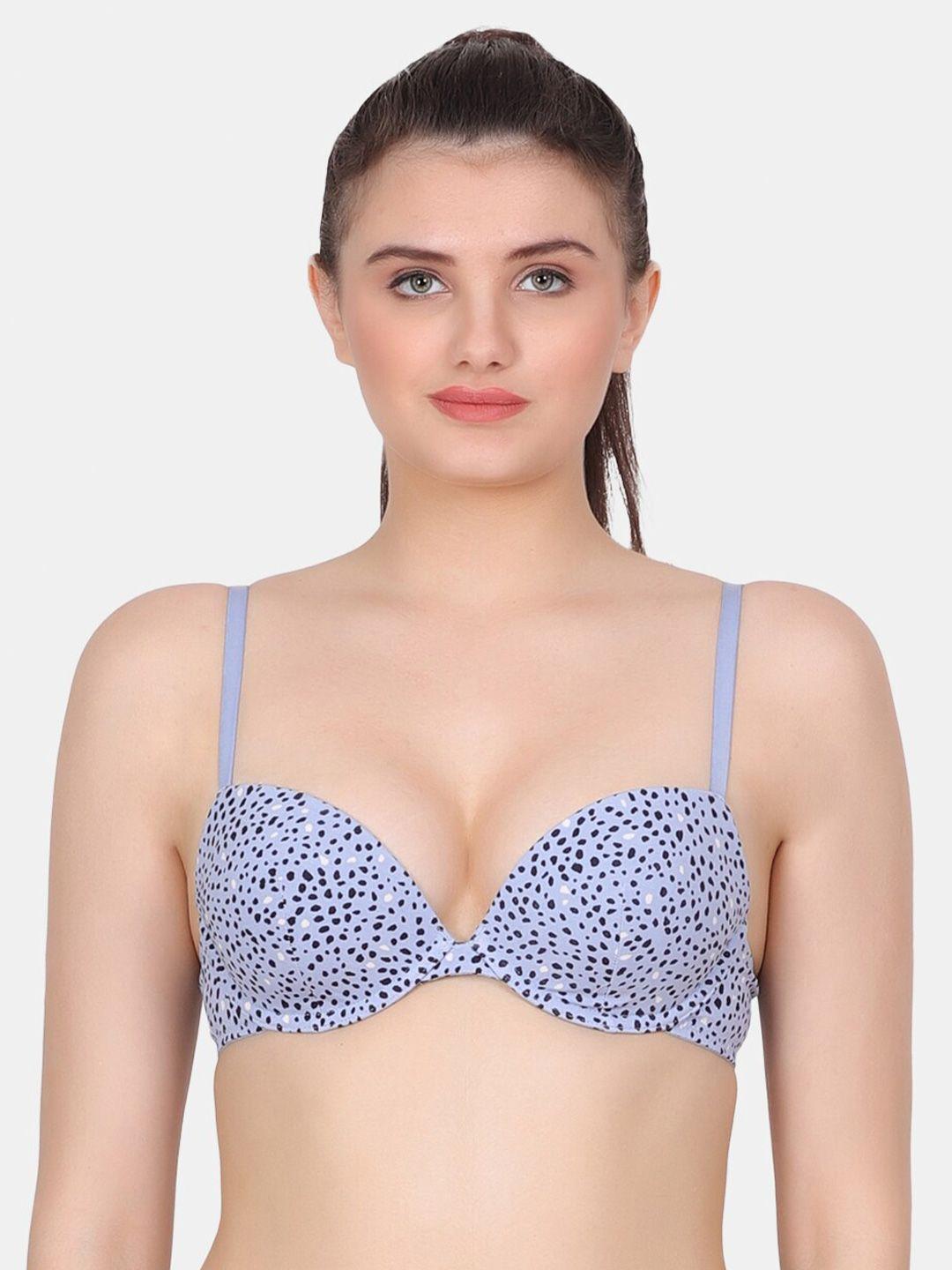 amour secret printed full coverage underwired lightly padded bra