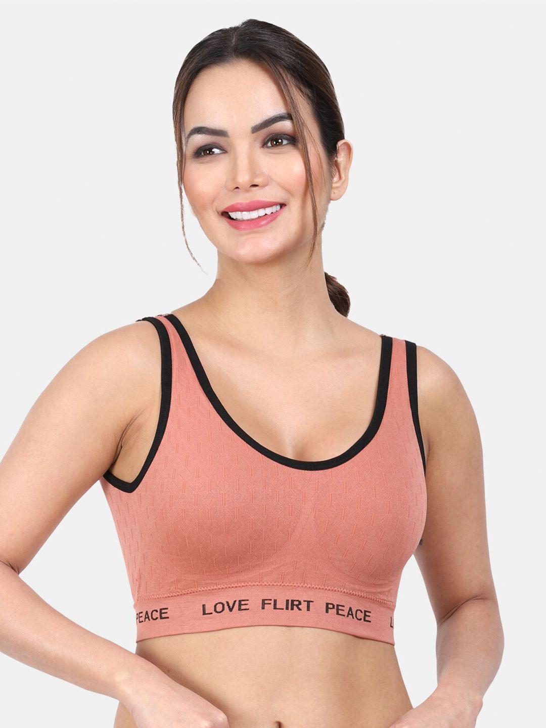 amour secret removable padding full coverage non-wired seamless anti odour sports bra