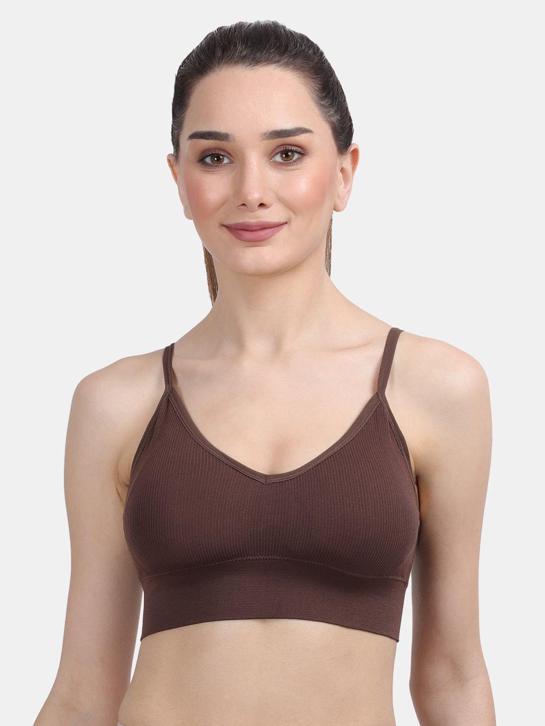 amour secret woman lightly padded sports bra brown