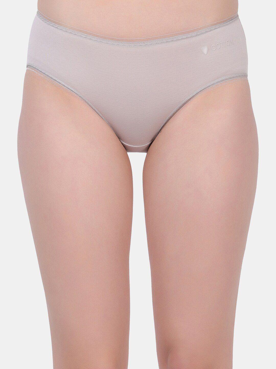 amour secret women anti bacterial mid-rise hipster briefs- p736_gry