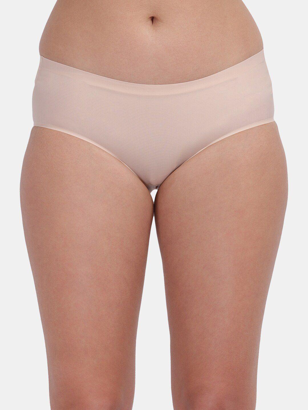 amour secret women beige mid-rise anti-bacterial hipster brief