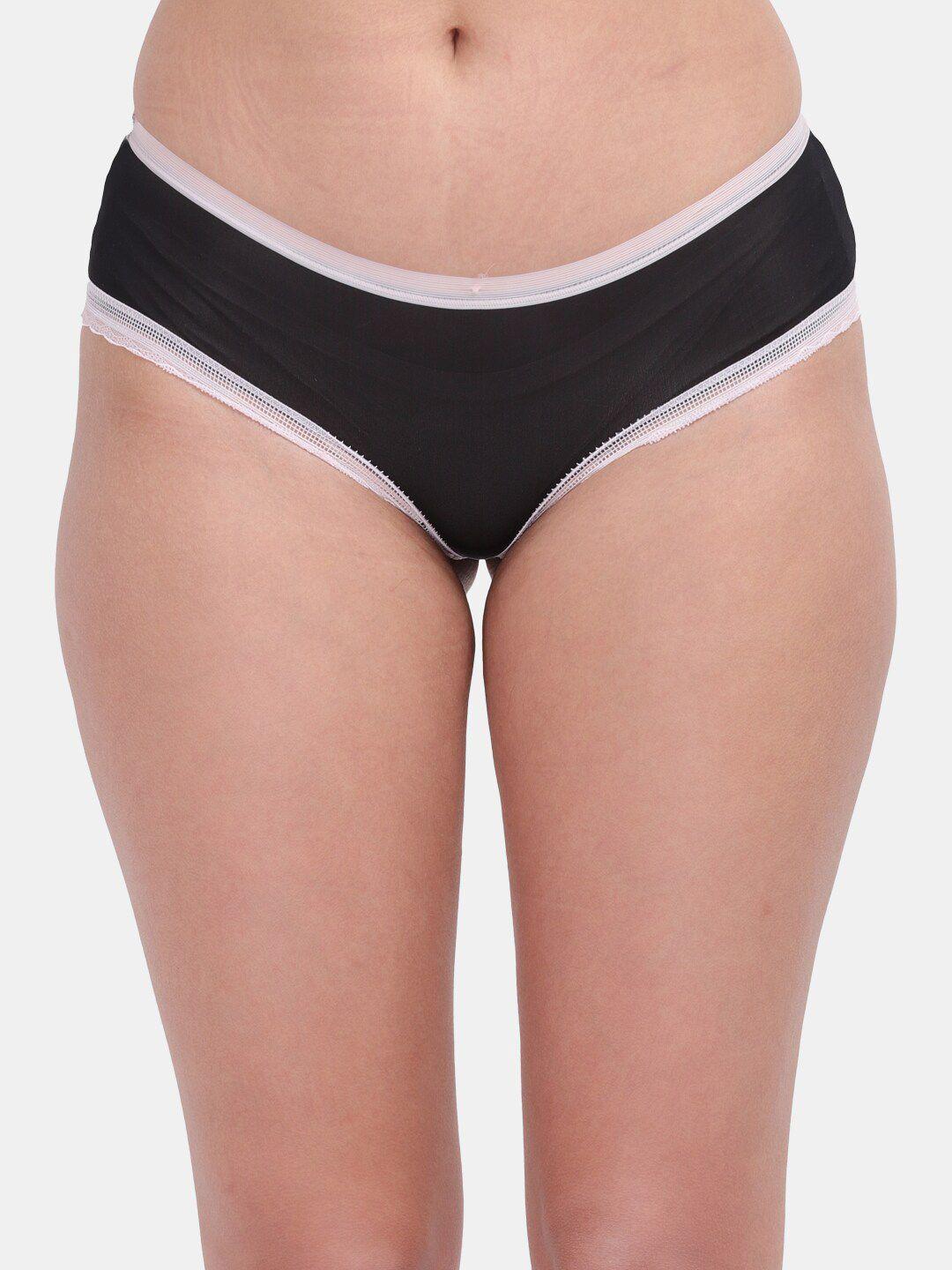 amour secret women black anti-bacterial hipster brief