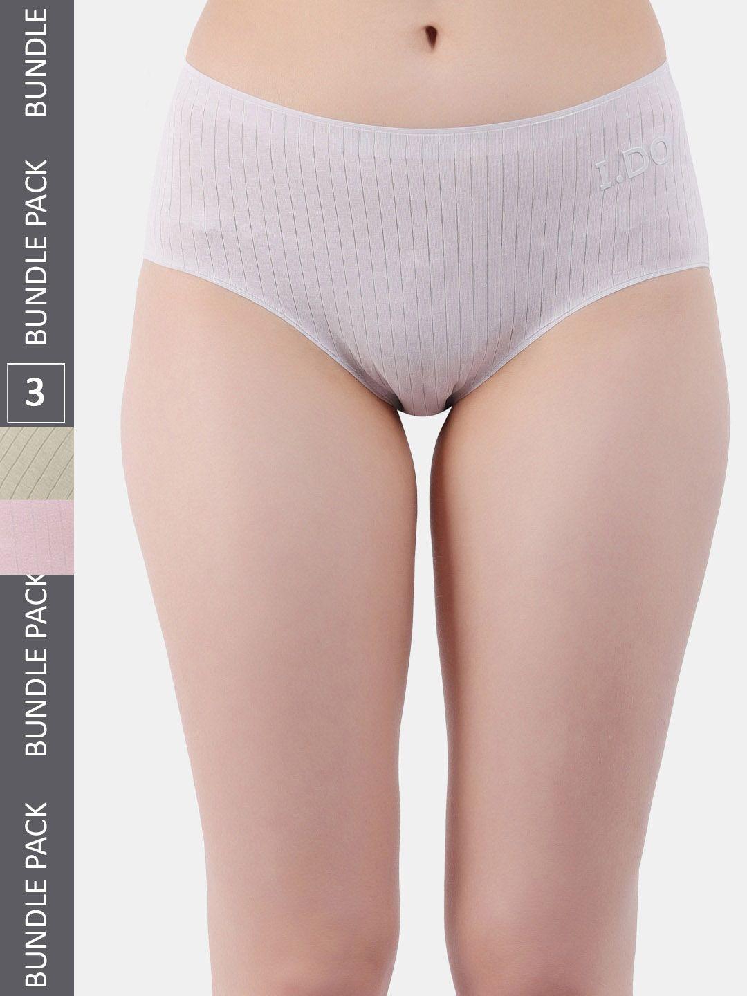 amour secret women pack of 3 anti-bacterial hipster briefs