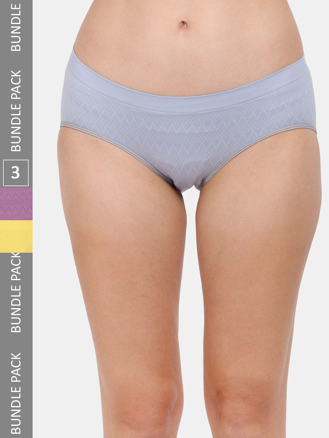 amour secret women pack of 3 anti-bacterial hipsters briefs