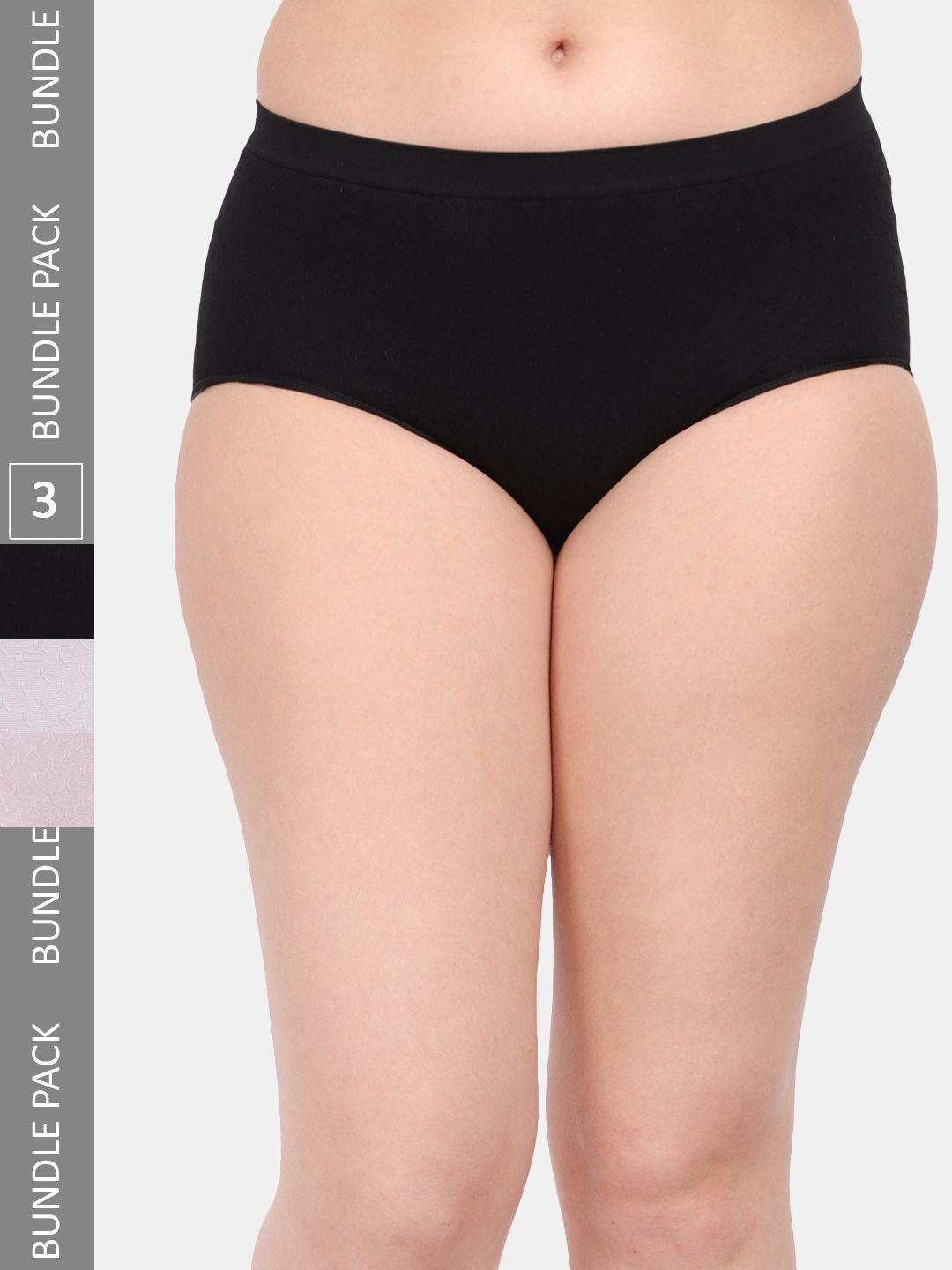 amour secret women pack of 3 anti-microbial seamless hipster briefs p1965_blk_gry_muv