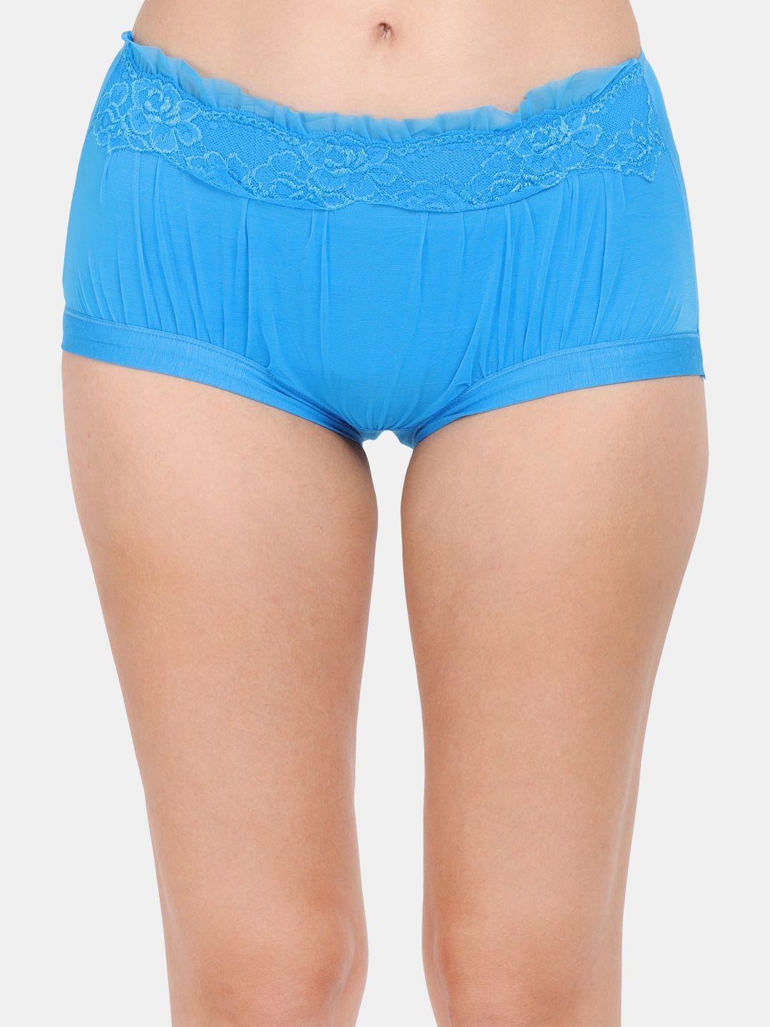 amour secret women turquoise blue solid anti odour hipster briefs