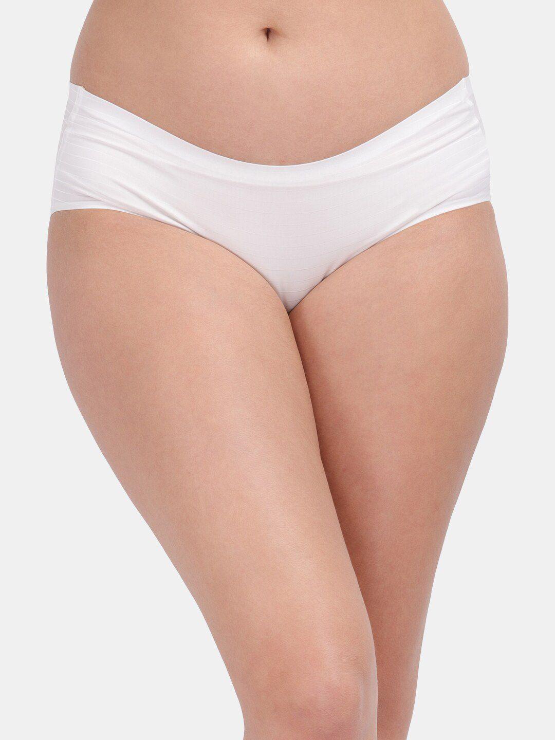 amour secret women white striped hipster briefs