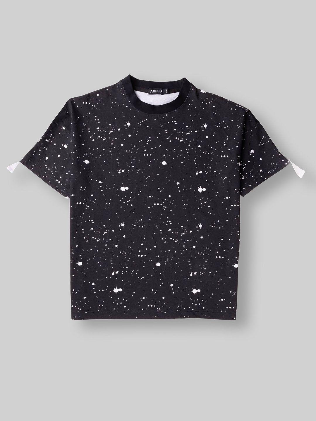 amped boys printed round neck cotton t-shirt