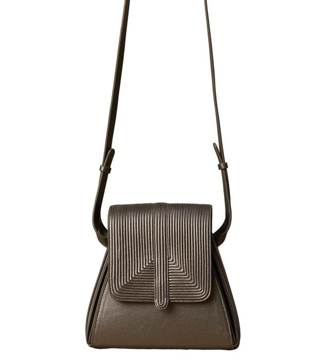 ampm brown nirvaan naia shoulder bag