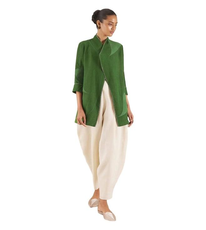 ampm green ekam firuzeh jacket with inner and pant