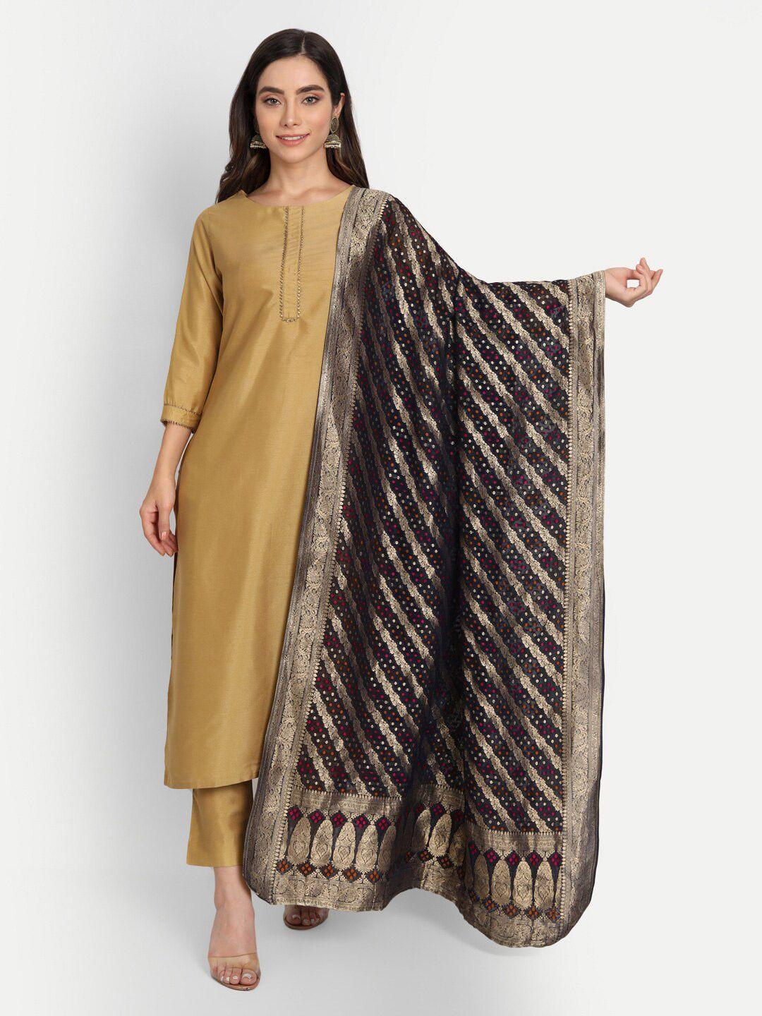 amraoo  ethnic motifs woven design dupatta with zari