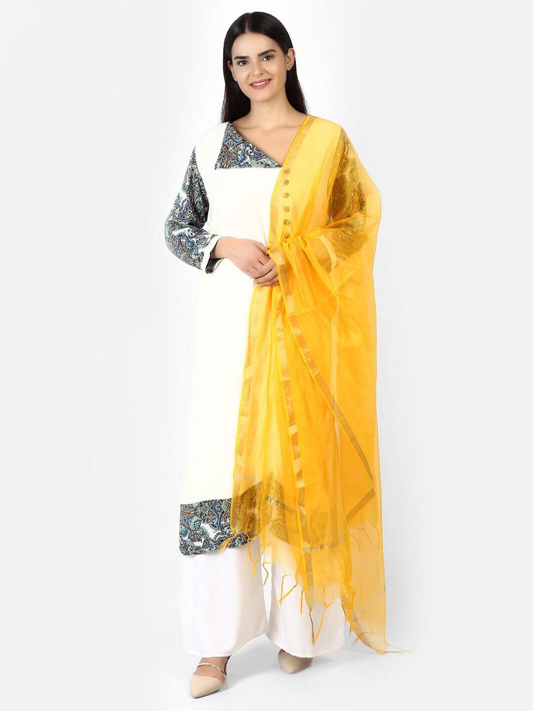 amraoo art silk zari tasseled dupatta