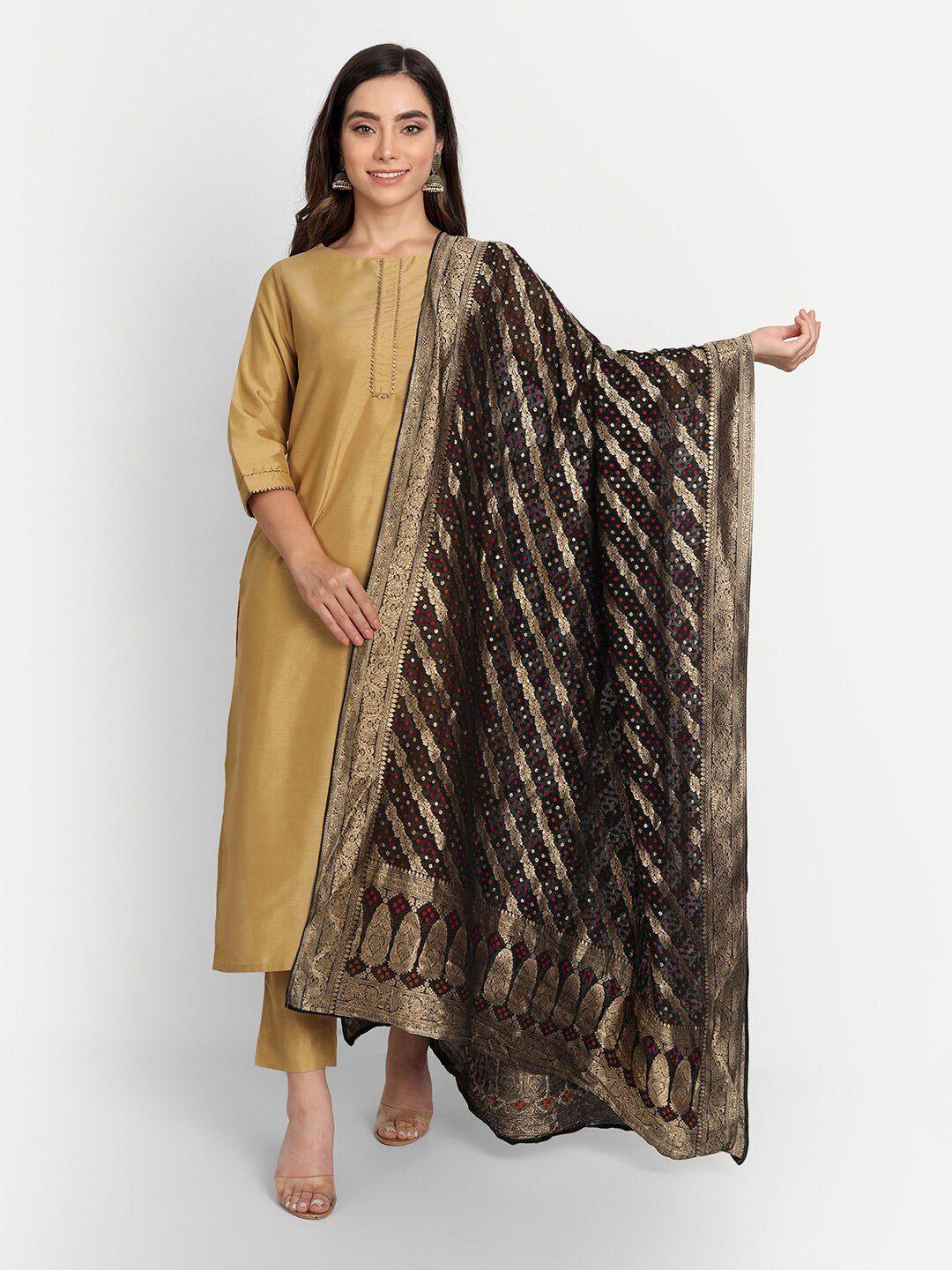 amraoo ethnic motifs woven design dupatta with zari