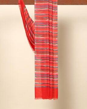 amritsar woven pure wool striped shawl