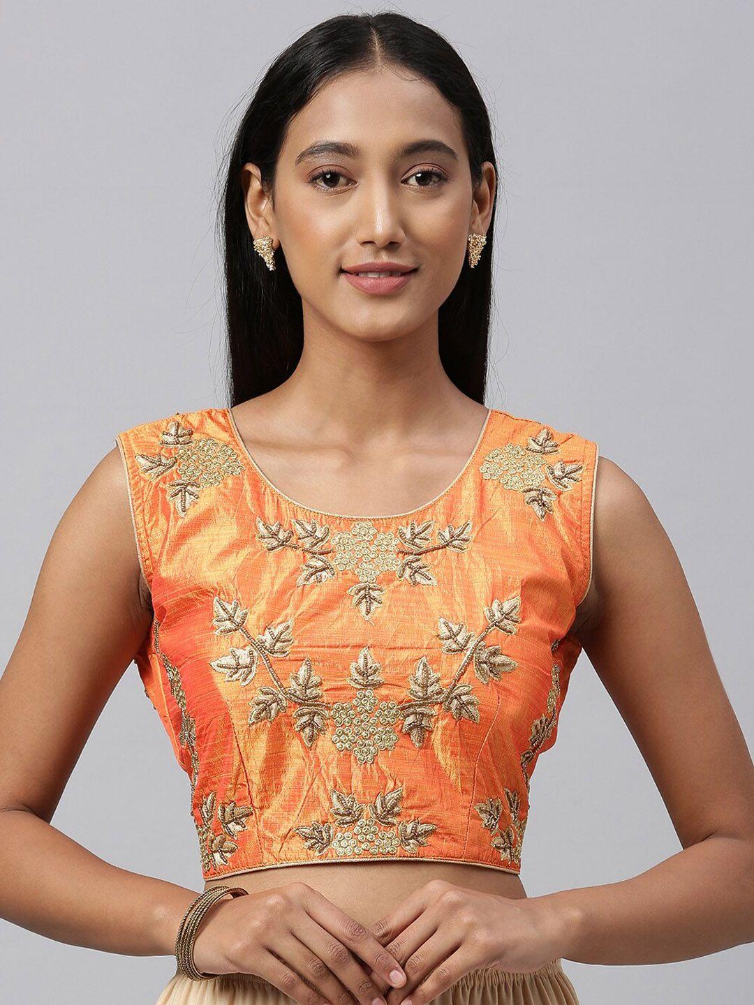 amrutam fab  embroidered saree blouse
