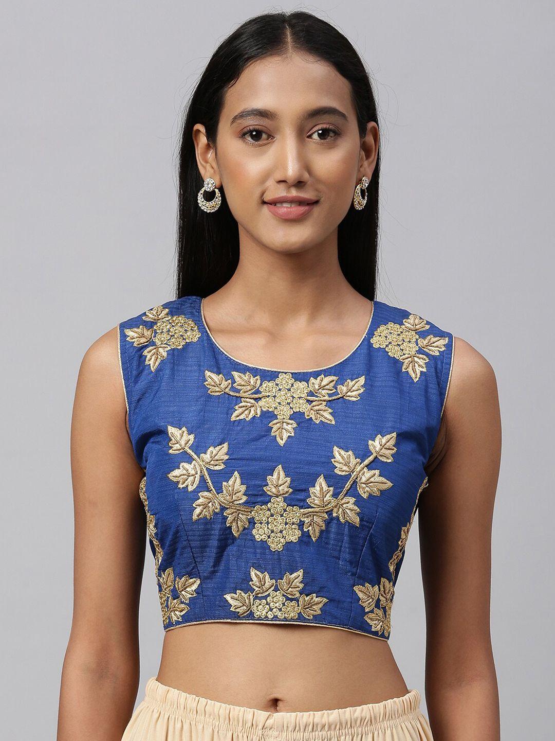 amrutam fab embroidered saree blouse