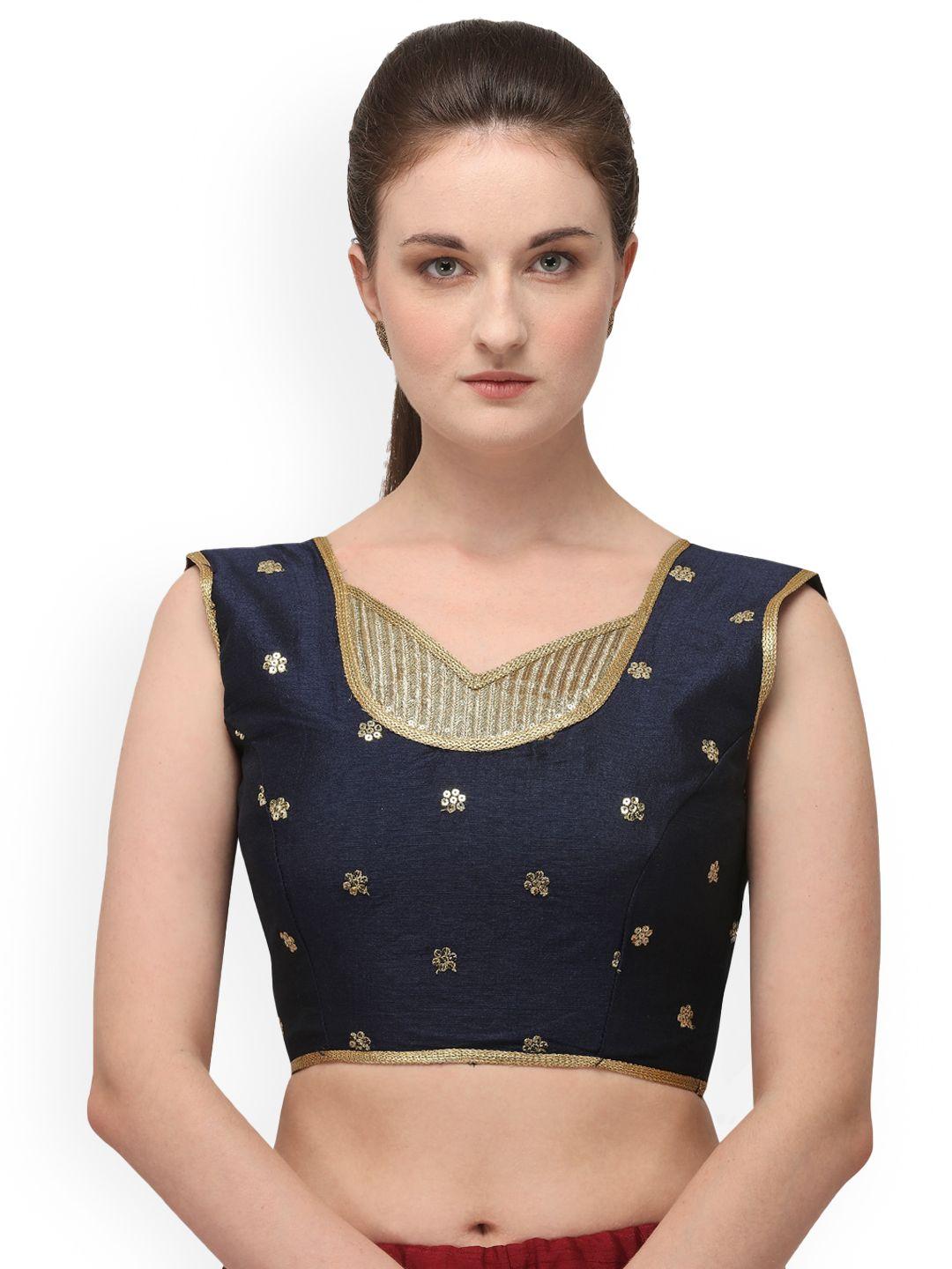 amrutam fab raw silk embroidered saree blouse