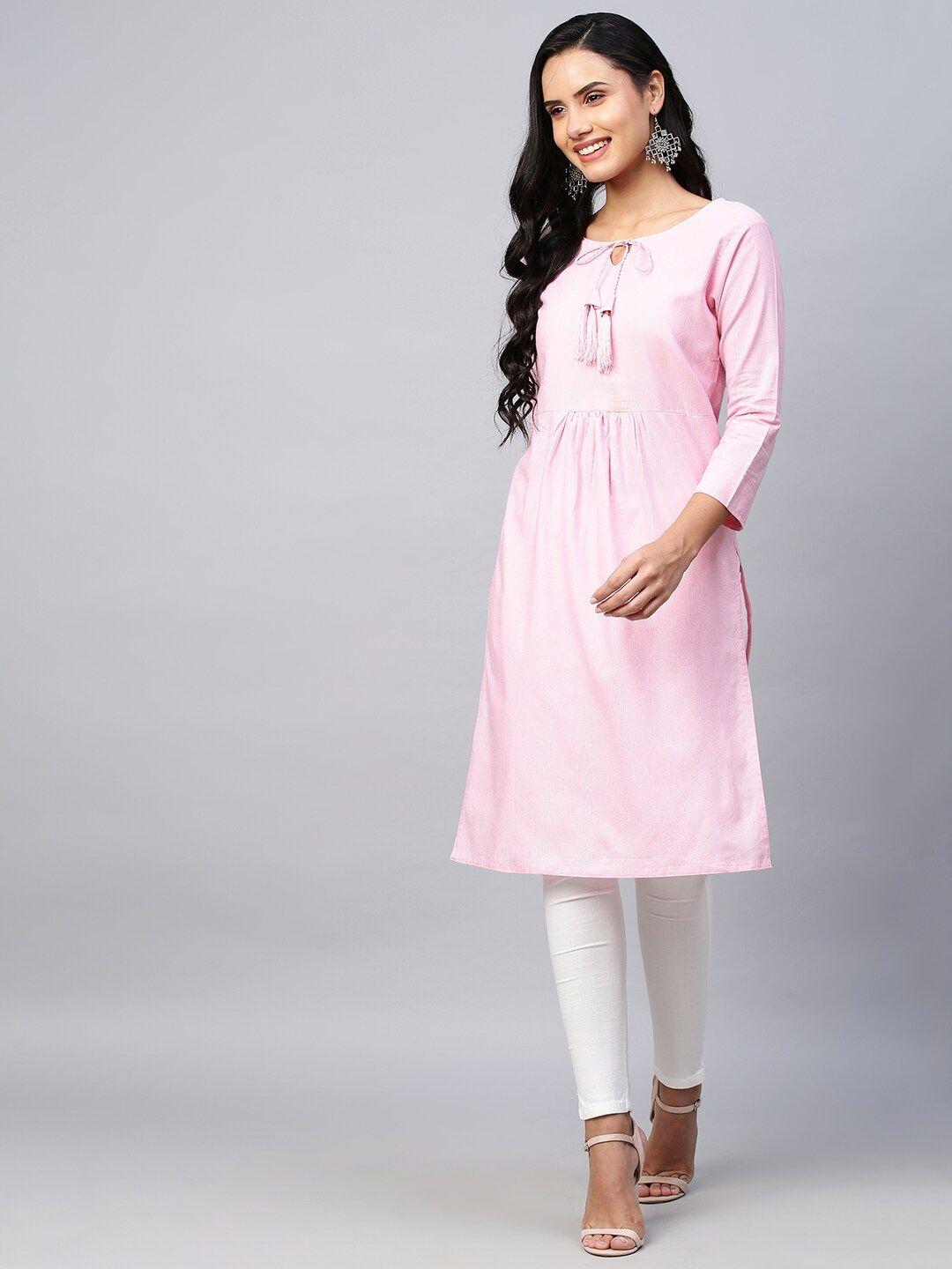 amrutvarsha creation embroidered thread work straight kurta