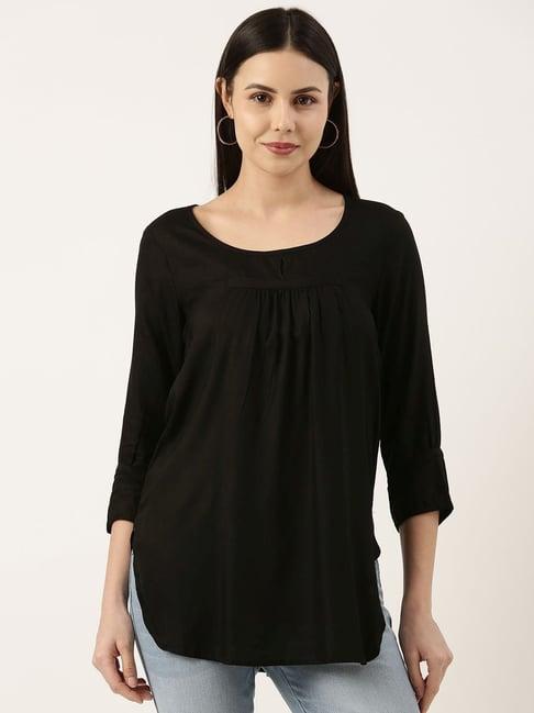 amukti black regular fit tunic