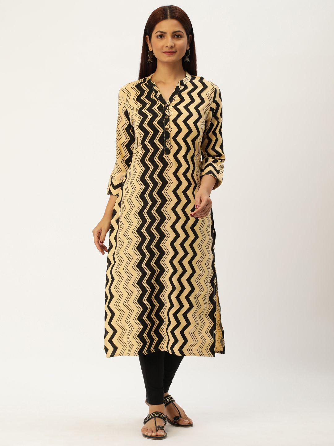 amukti chevron printed kurta