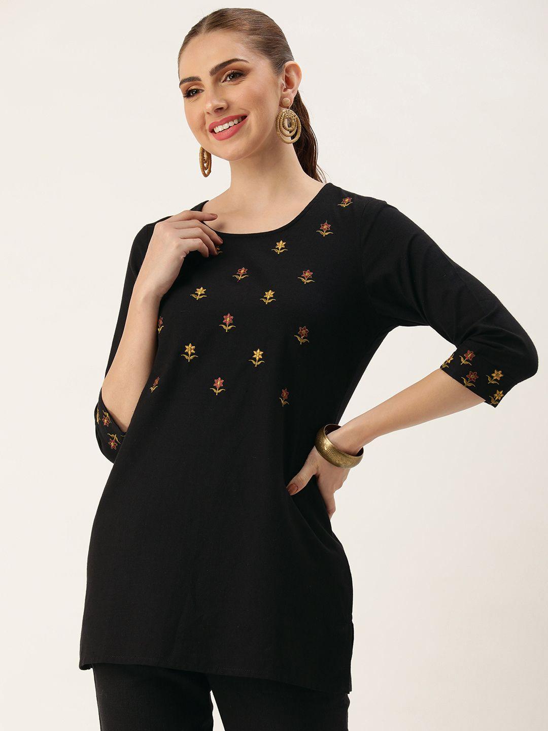 amukti floral embroidered tunic