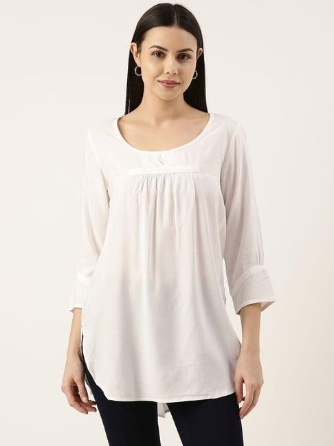 amukti white regular fit tunic