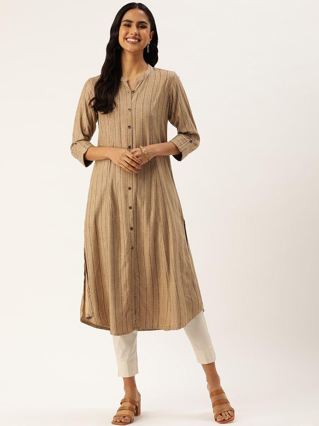 amukti women abstract printed a-line kurta