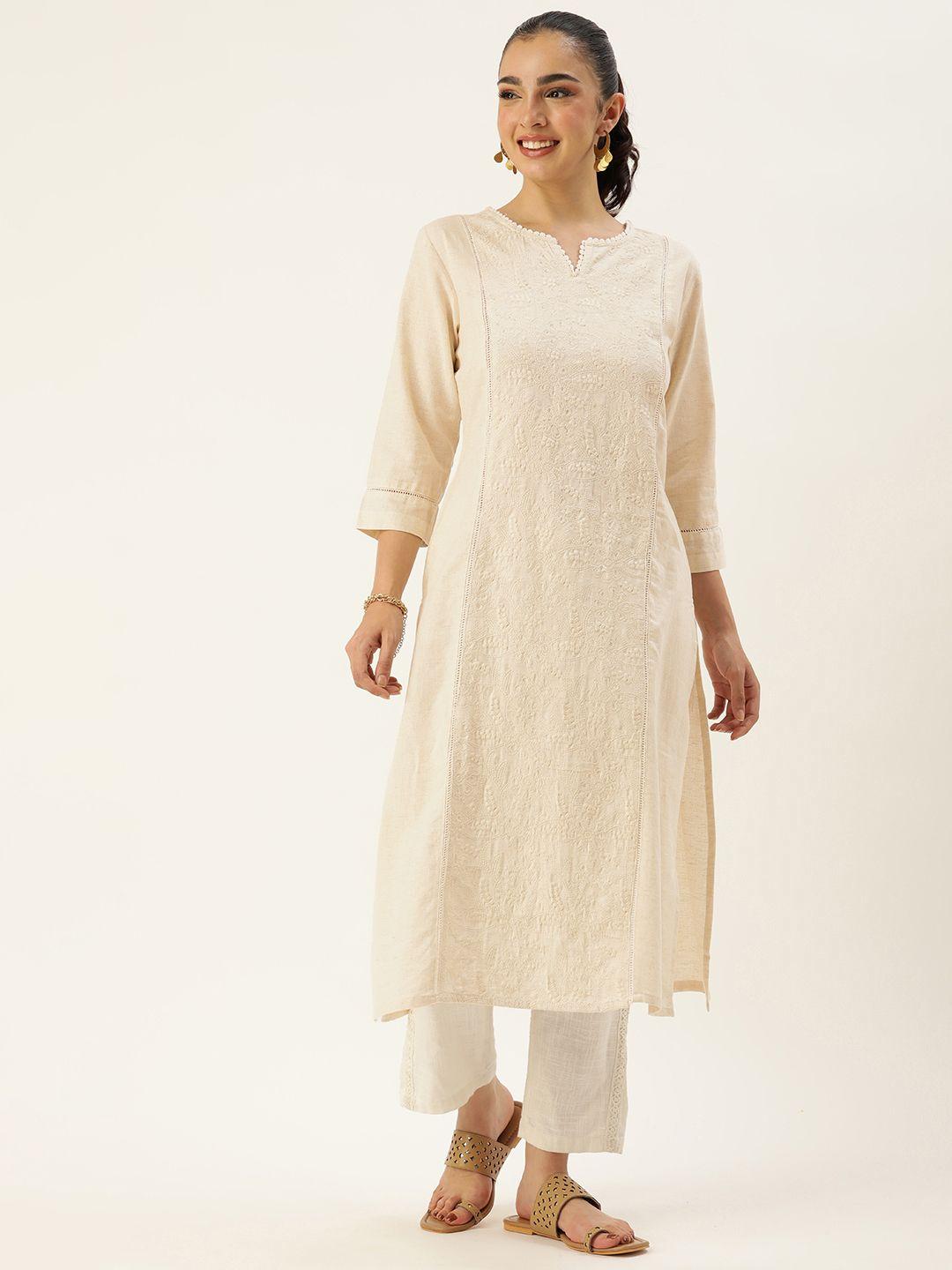 amukti women floral embroidered kurta