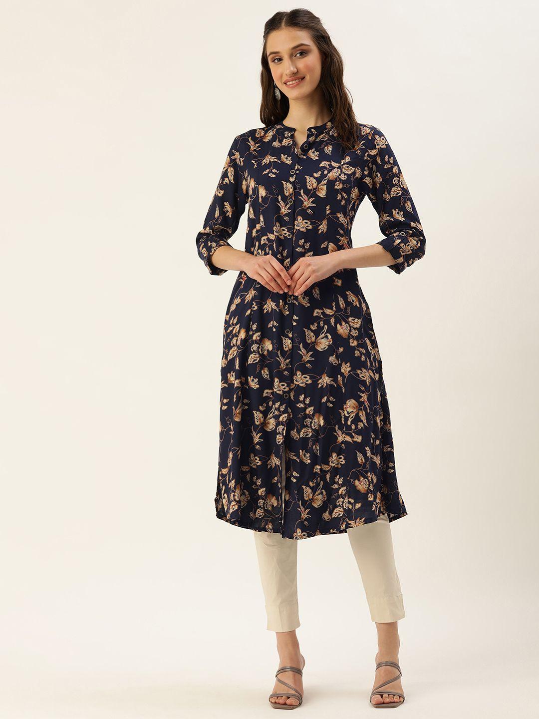 amukti women floral printed a-line kurta