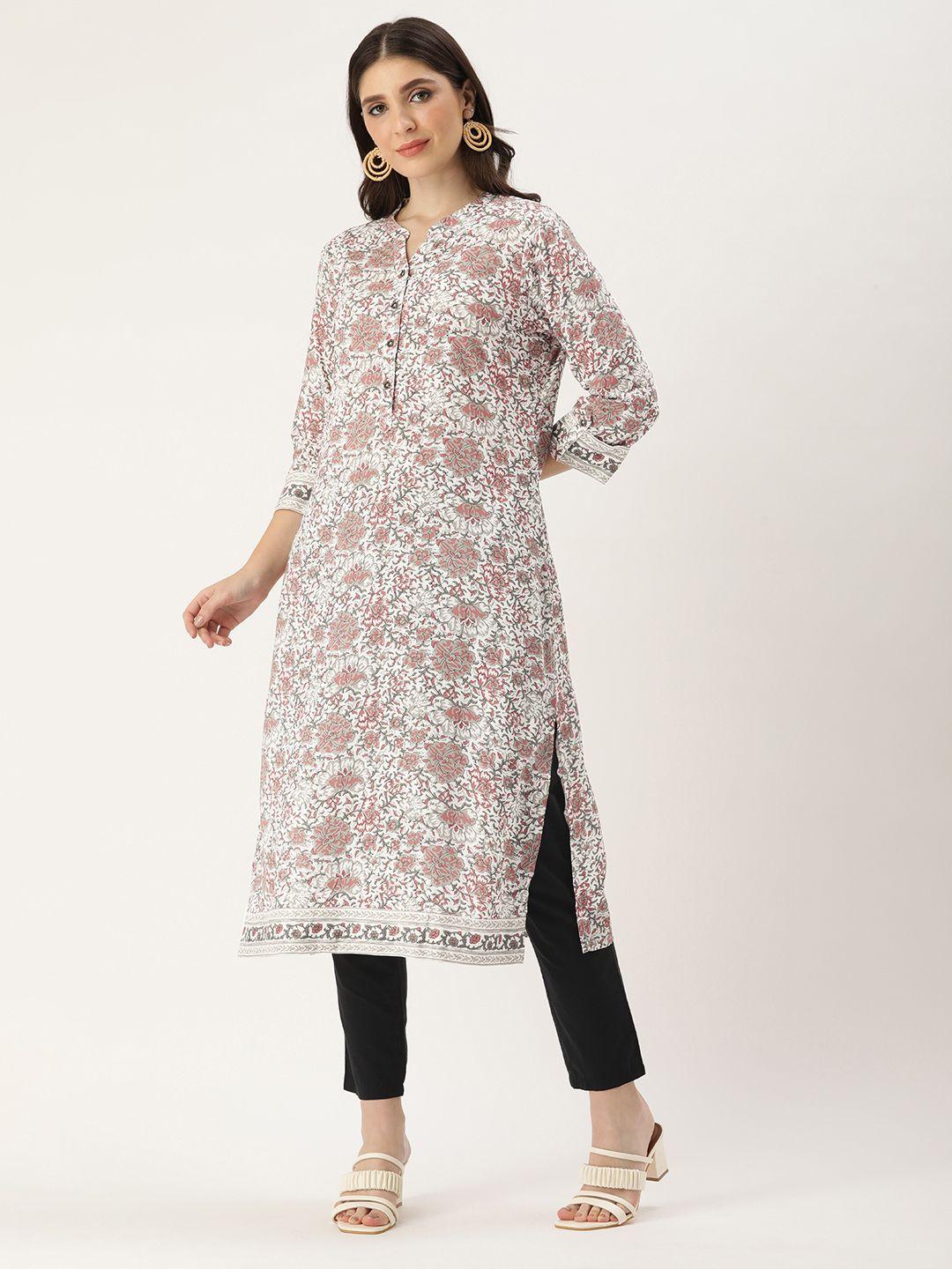 amukti women floral printed straight kurta