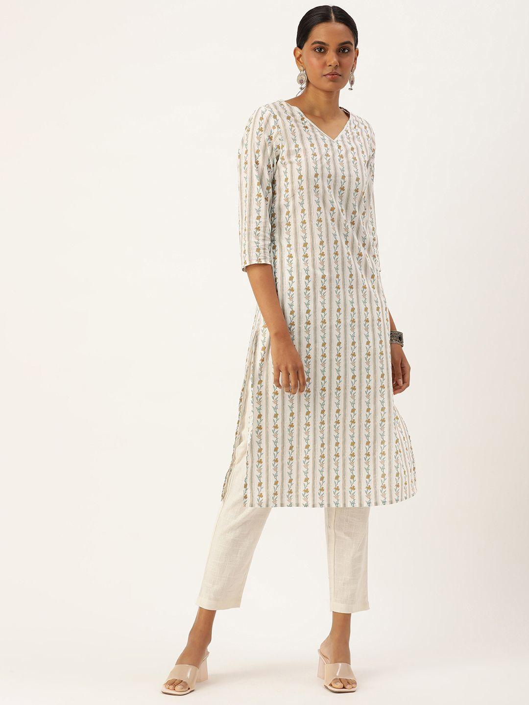 amukti women floral printed straight kurta