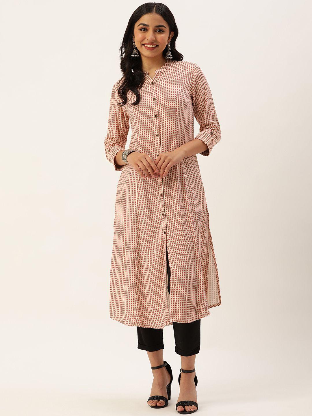 amukti women geometric printed a-line kurta