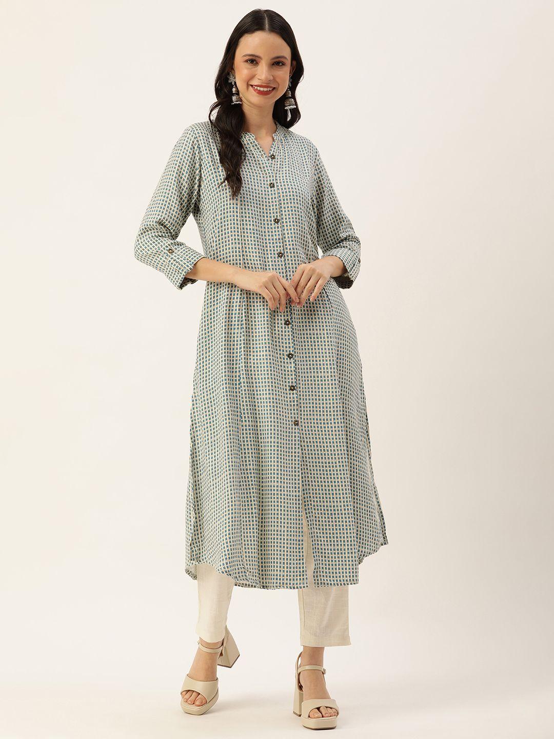 amukti women geometric printed a-line kurta