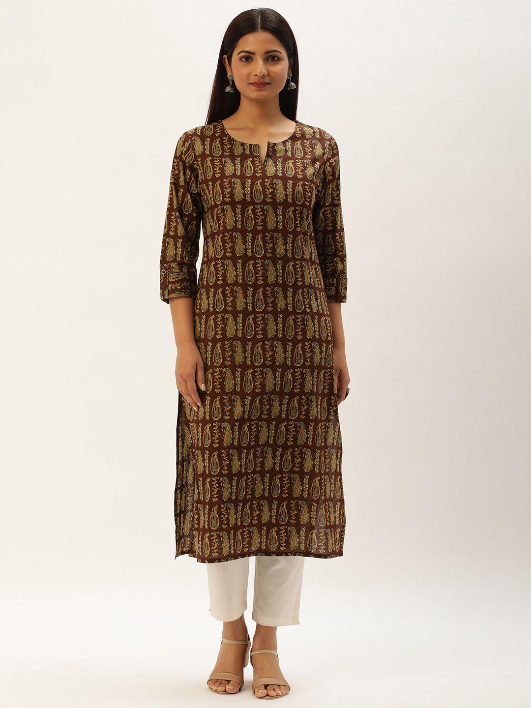 amukti women paisley printed straight  kurta