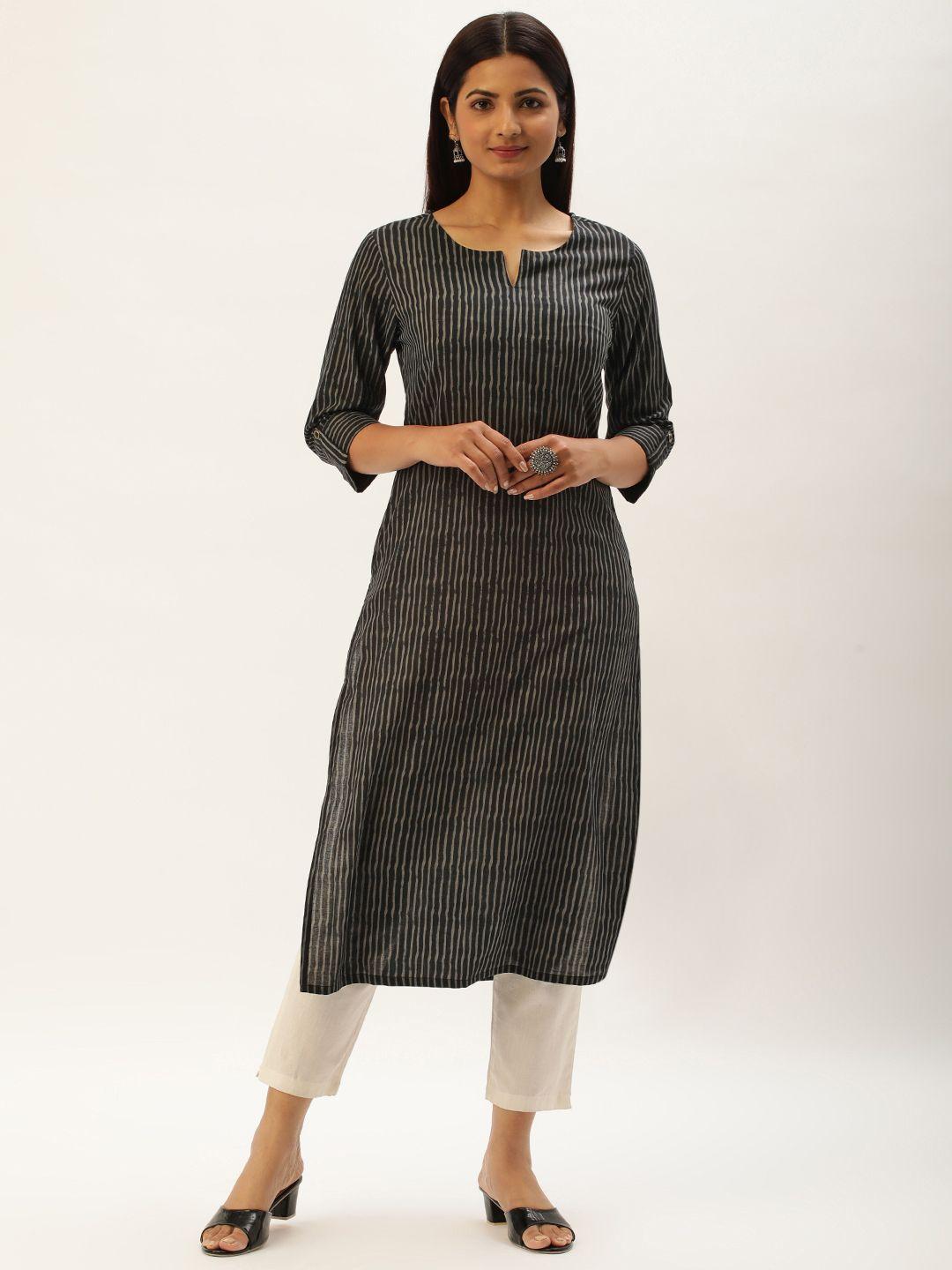 amukti women striped straight  kurta