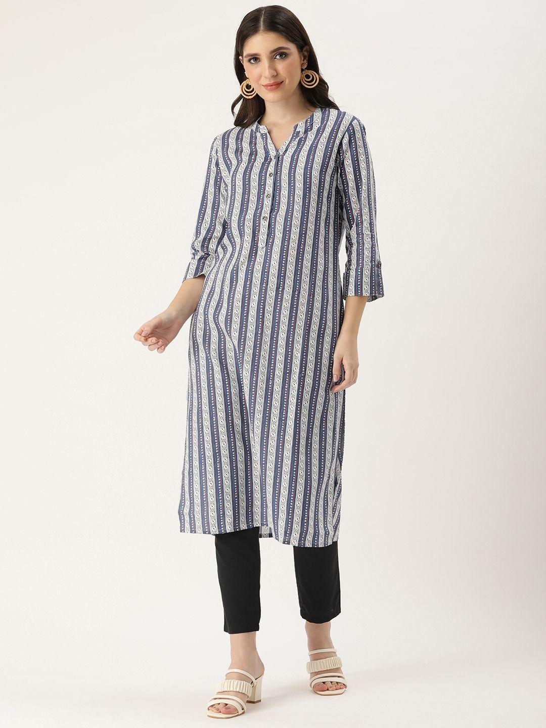 amukti women striped straight kurta