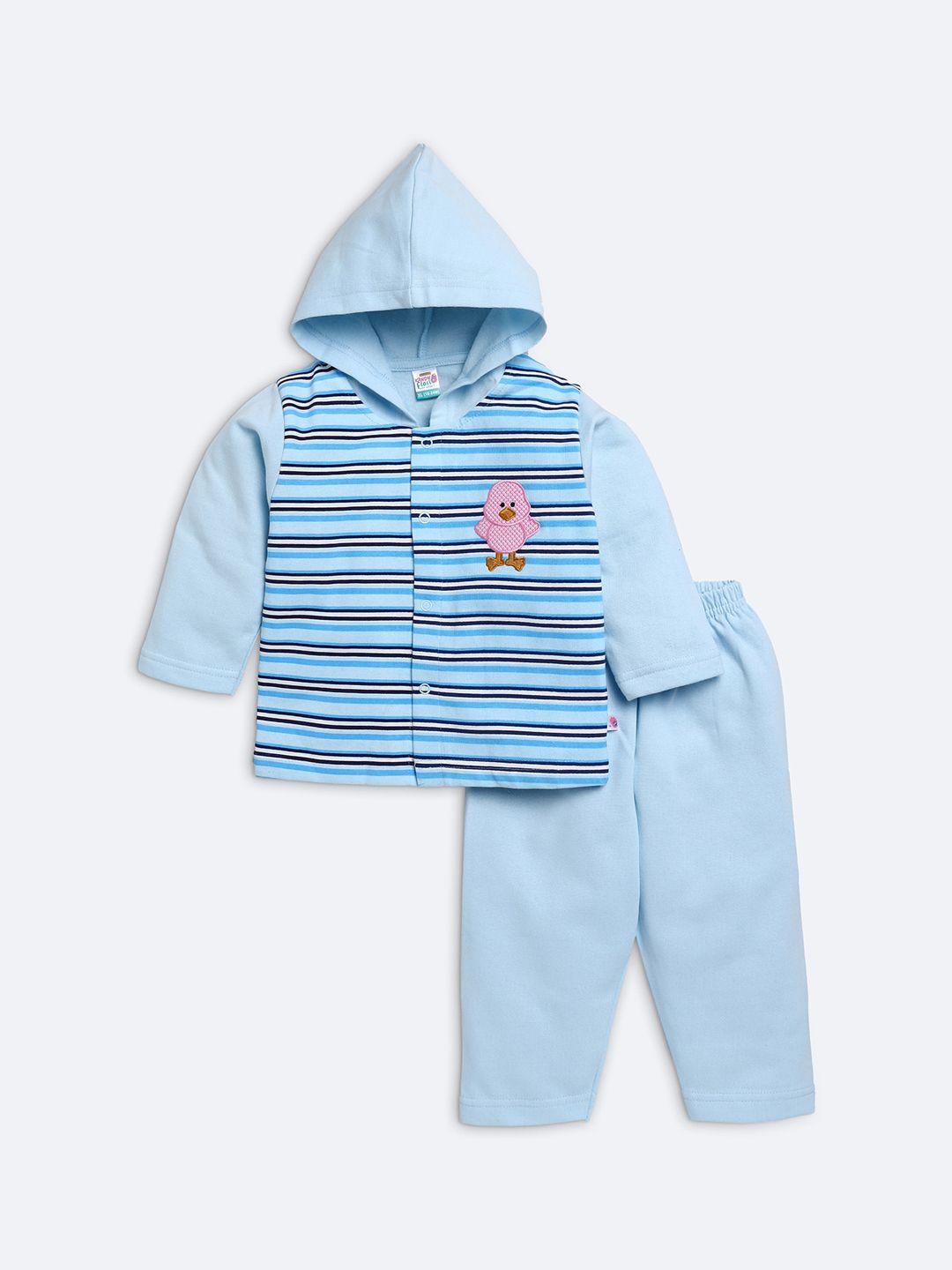 amul kandyfloss unisex kids blue hoodie winter co-ord set