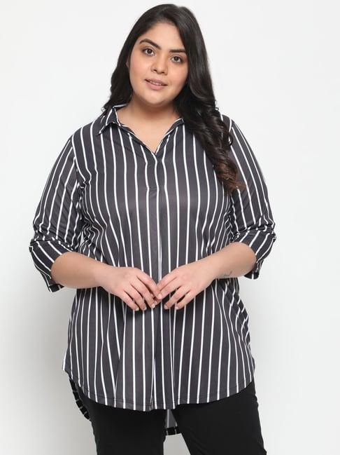 amydus black & white striped top