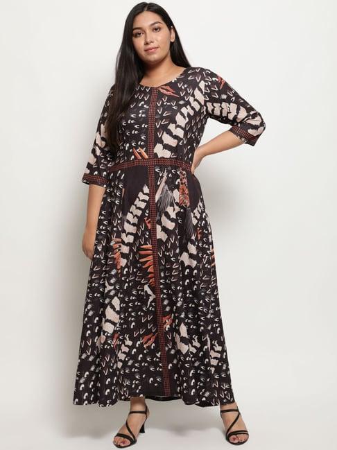 amydus black printed dress