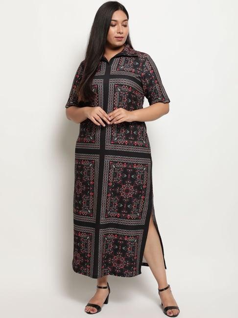 amydus black printed dress