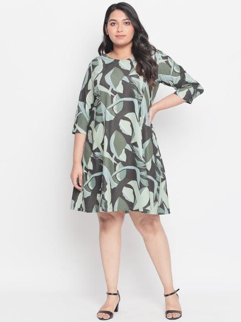 amydus green printed dress