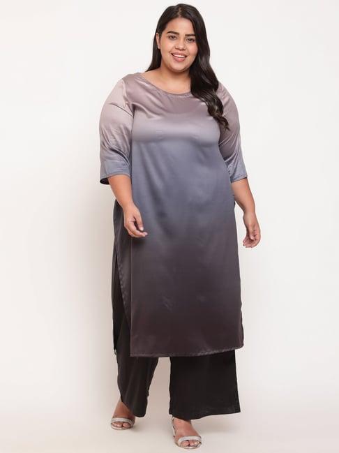 amydus grey straight kurta