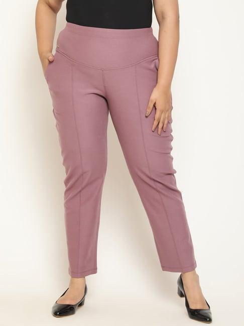 amydus lilac straight fit high rise pants