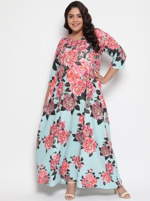 amydus multicolor printed maxi dress