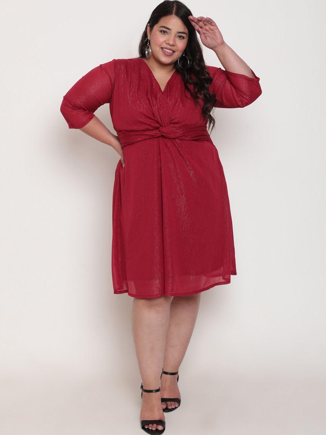 amydus plus size gathered detail wrap dress