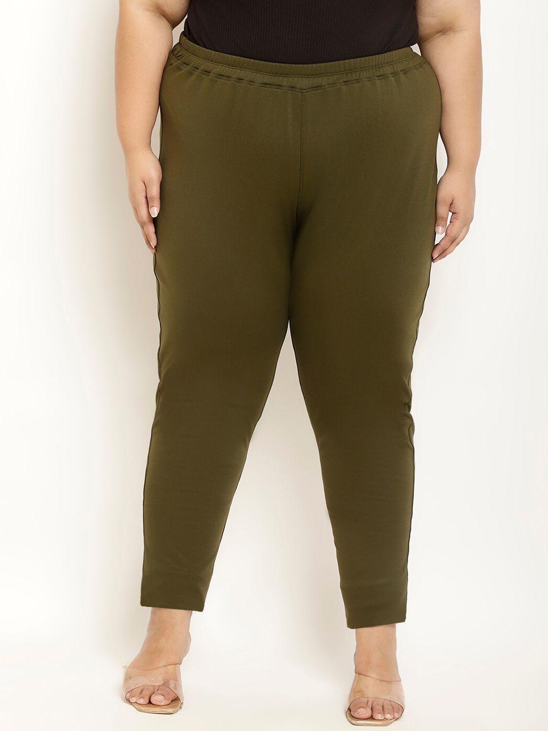 amydus plus size mid-rise ankle-length leggings