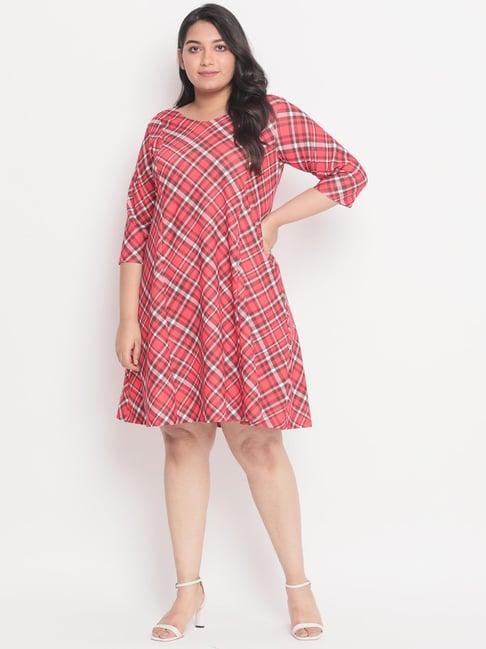 amydus red printed dress